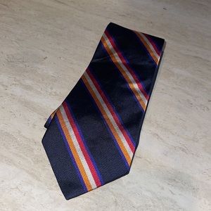 BEN SILVER black striped tie‎
